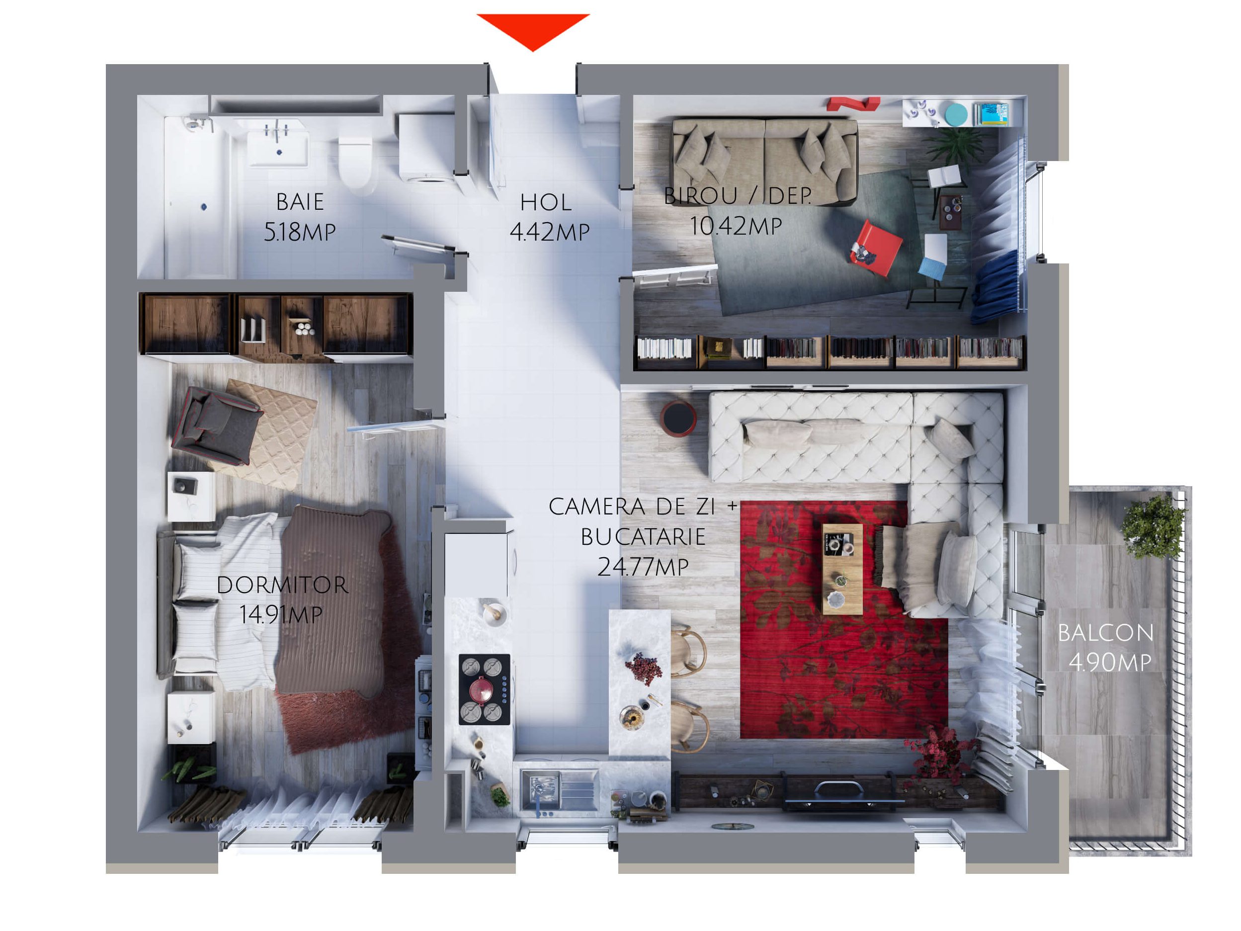 Apartament 2,5 camere MR59